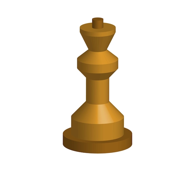 Vector threedimensional chess pawn