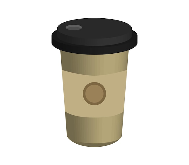 Threedimensional coffee cup