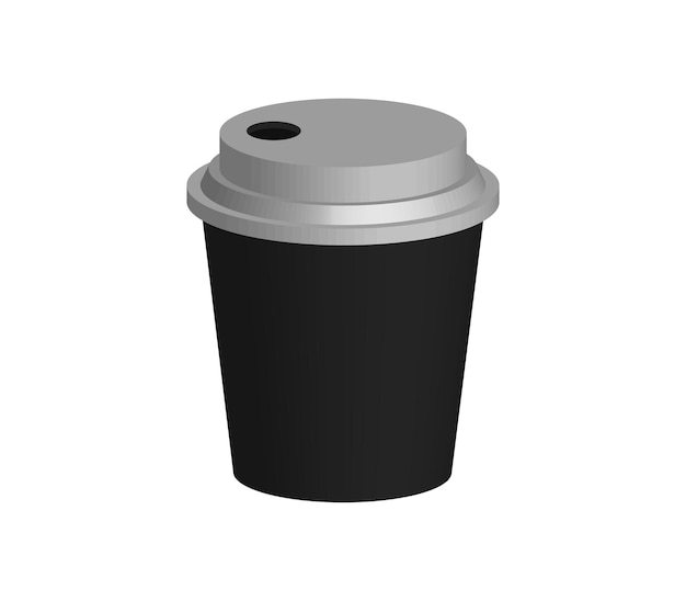 Threedimensional coffee cup