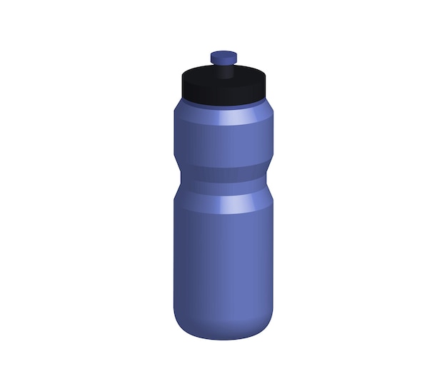 Vector threedimensional fitness bottle