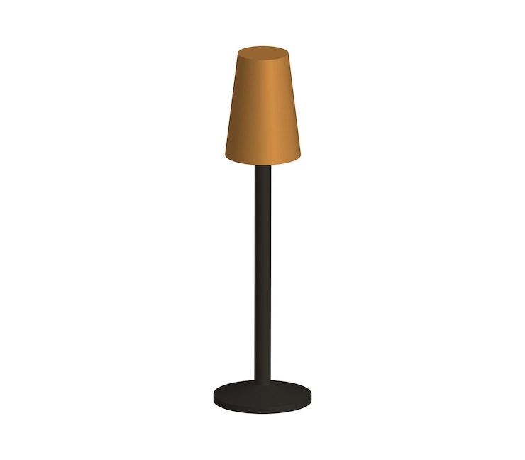 Vector threedimensional floor lamp