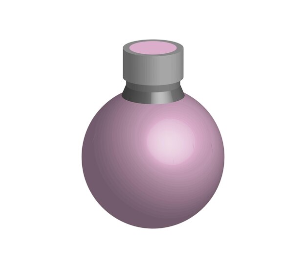 Vector threedimensional fragrance bottle