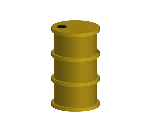 Vector threedimensional oil barrel