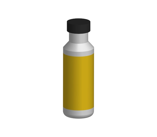 Threedimensional olive oil bottle