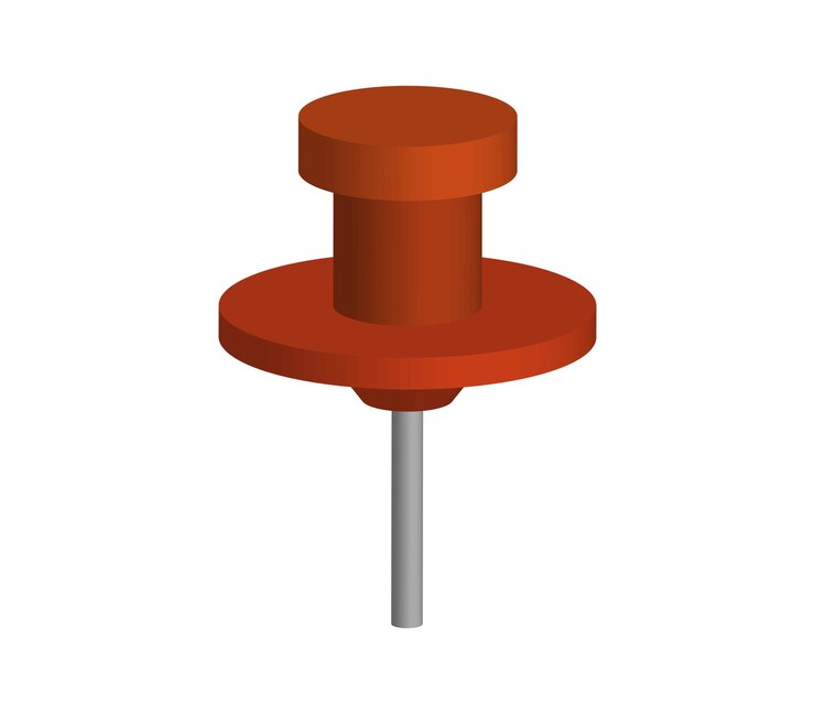 Vector threedimensional paper pin