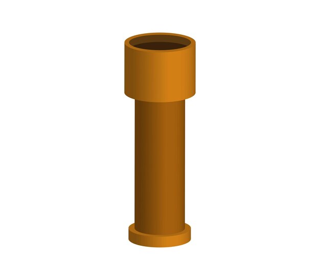 Vector threedimensional plastic pipe