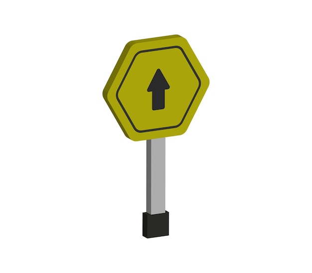 Threedimensional road sign