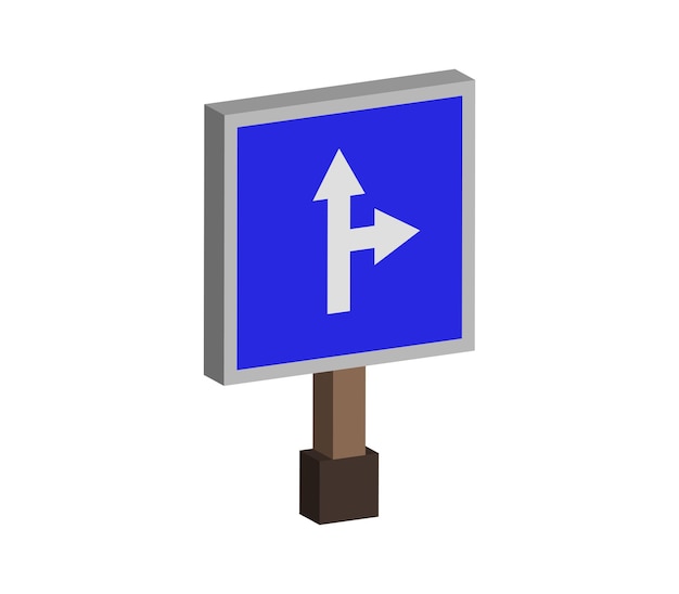 Threedimensional road sign