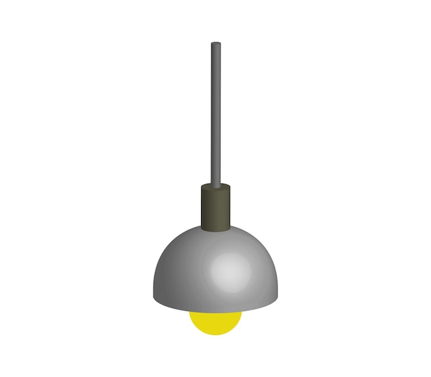 Vector threedimensional roof lamp