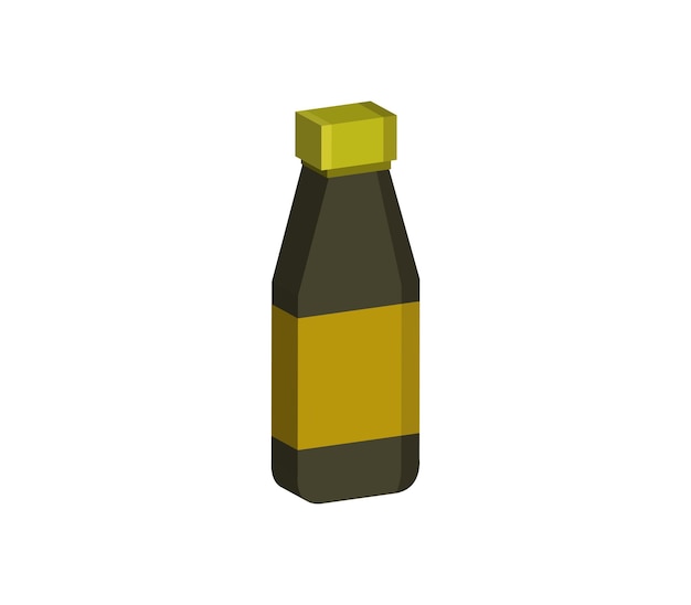 Threedimensional soy sauce bottle