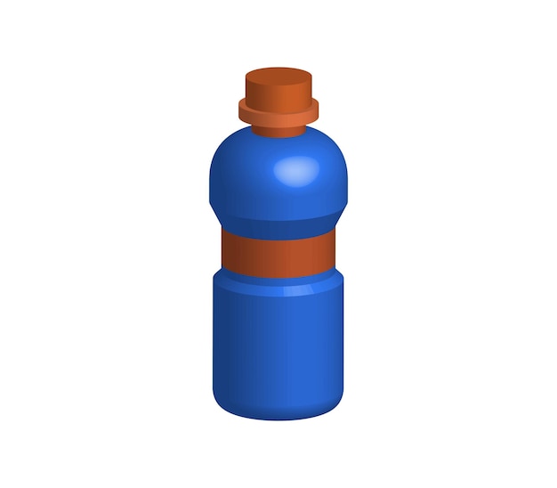 Vector threedimensional sport water bottle