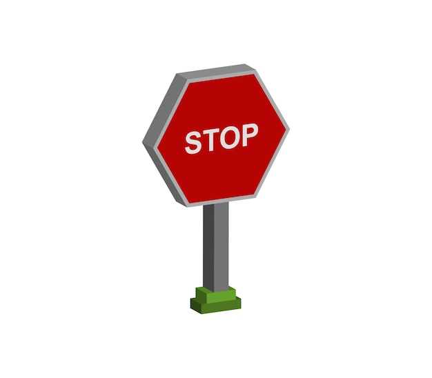 Threedimensional stop sign