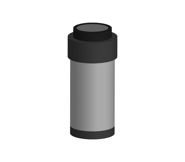 Vector threedimensional thermos bottle