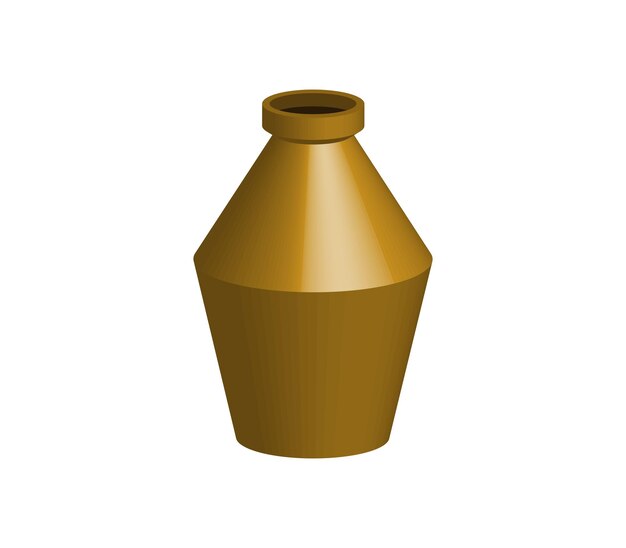 Vector threedimensional vase