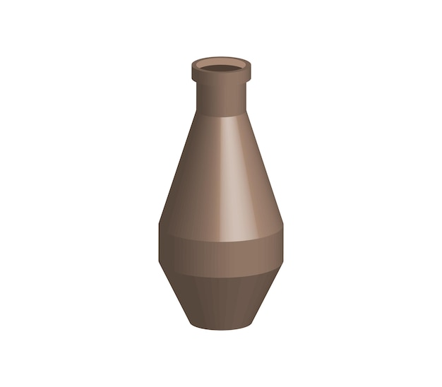 Vector threedimensional vase