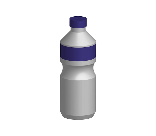 Vector threedimensional water bottle