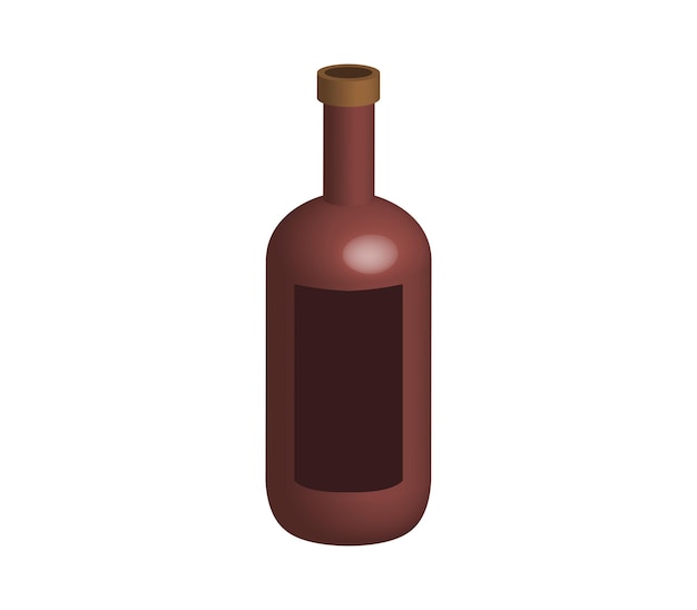 Threedimensional wine bottle