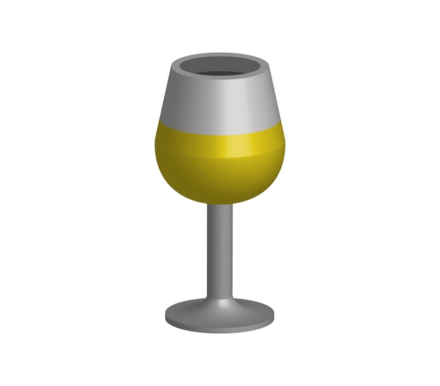 Threedimensional wine glass