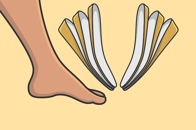 Threelayered shoe arch support insole vector illustration Fashion object icon concept