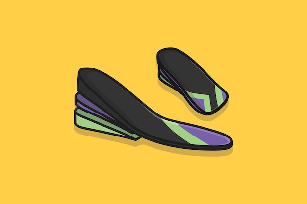 ThreeLayered Shoes Arch Support Insoles vector illustration Fashion object icon concept