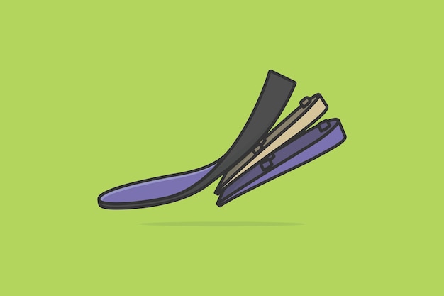 三層靴アーチ サポート インソール ベクトル イラスト ファッション オブジェクト アイコン コンセプト