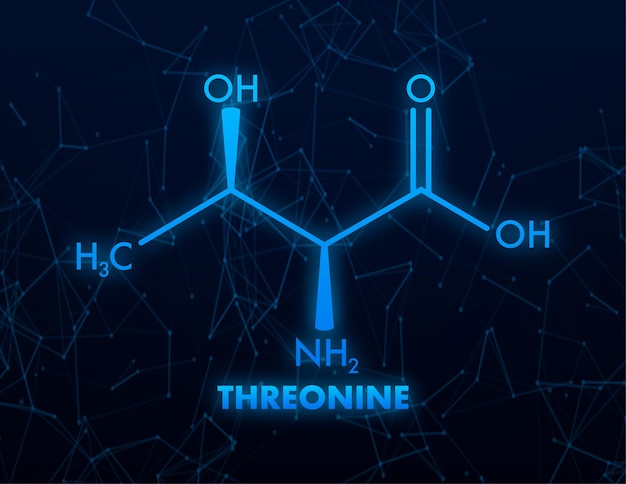 Vector threonine is an amino acid flat vector illustration on white background