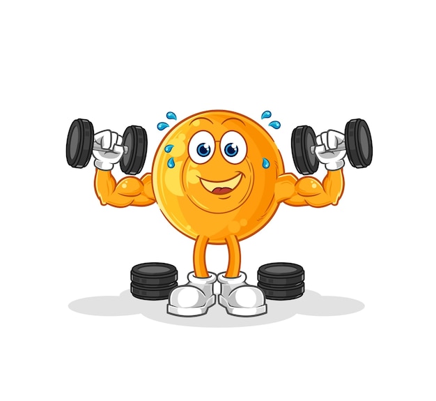 Throat lozenges weight training illustration character vector