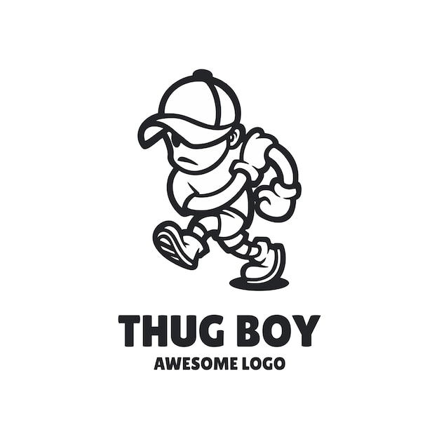 Thug boy logo