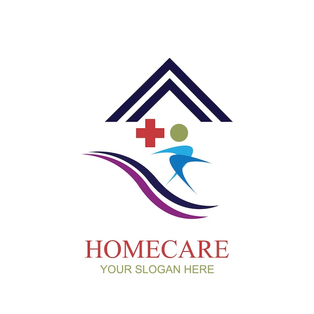 Thuiszorg logo sjabloon medical home logo