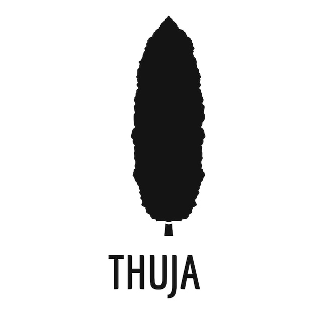 Thuja tree icon Simple illustration of thuja tree vector icon for web