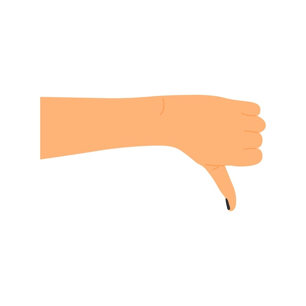 the thumb down gesture indicates dislike