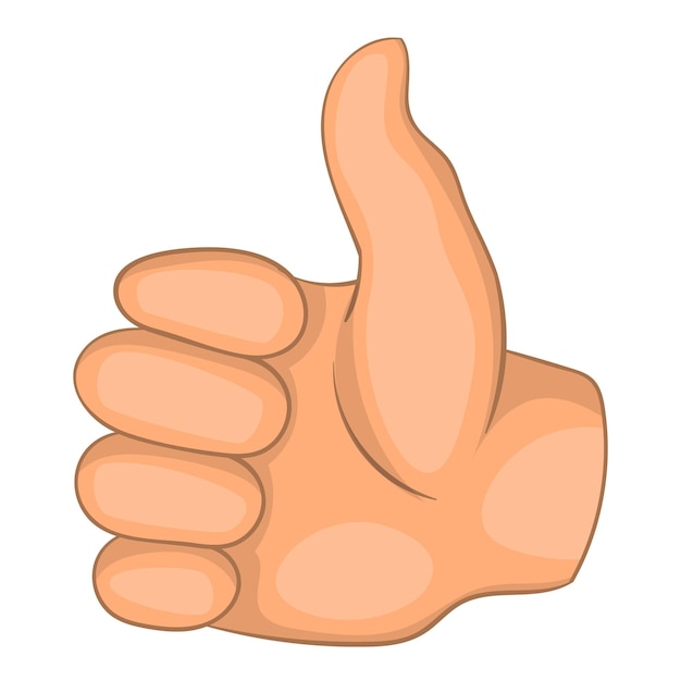 Vector thumb up icon cartoon illustration of thumb up vector icon for web