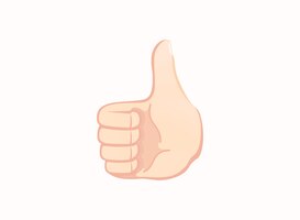 Thumb up icon. hand gesture emoji vector illustration.