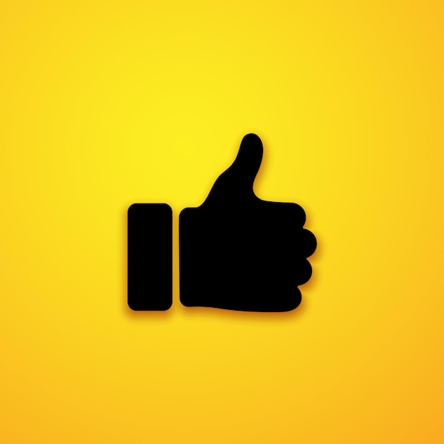 Thumb up sign icon illustration