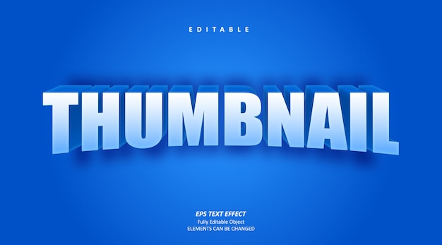 Thumbnail blue text effect bewerkbaar