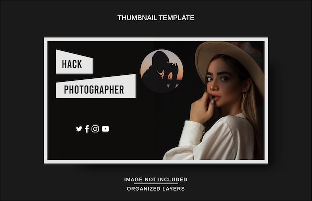 Vector thumbnail design cover for photography