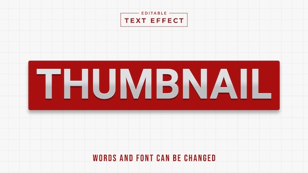 Thumbnail social media editable text style effect