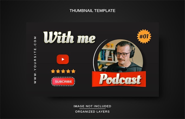 Miniatura youtube design per podcast