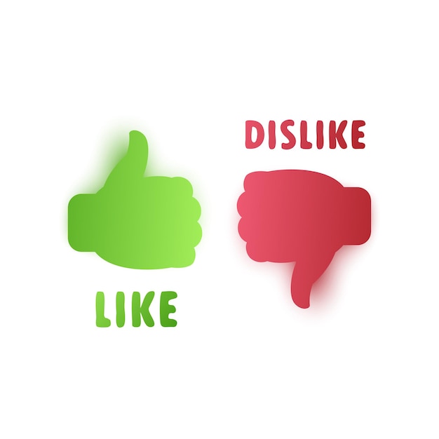 Thumbs buttons like dislike Vector format