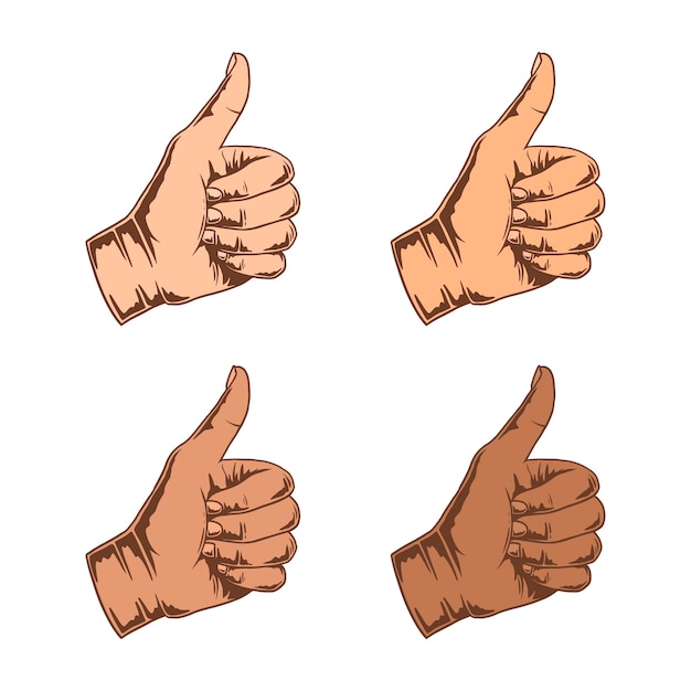 Thumbs up design illustration