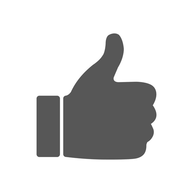 Vector thumbs up flat icon for apps and websites