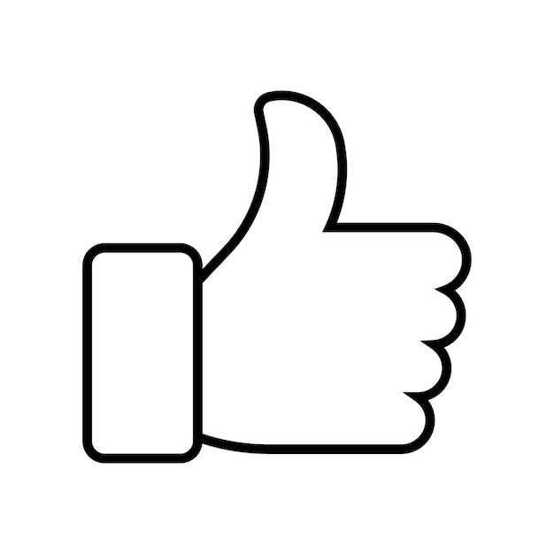 Vector thumbs up icon outline thumbs up icon vector icon