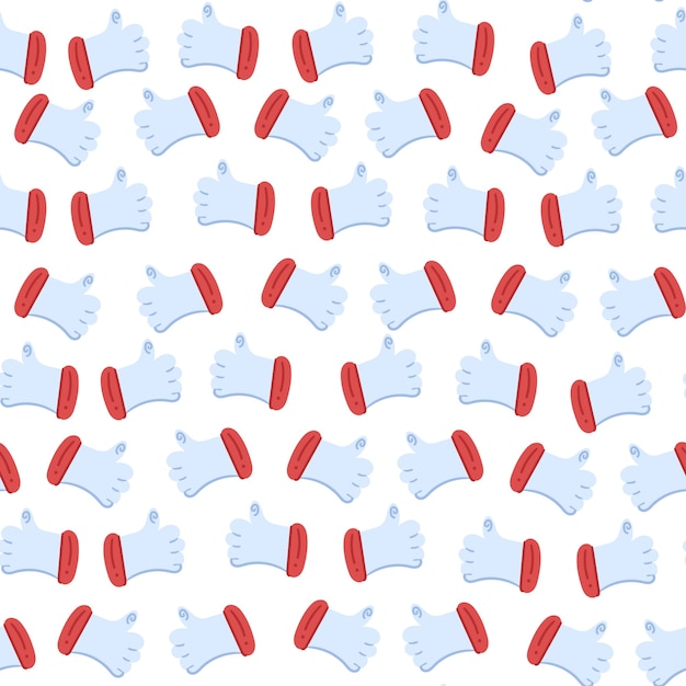 Thumbs up seamless pattern