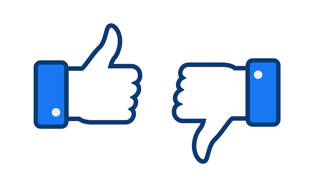 Thumbs Up and Thumbs Down Icons for Likes and Dislikes