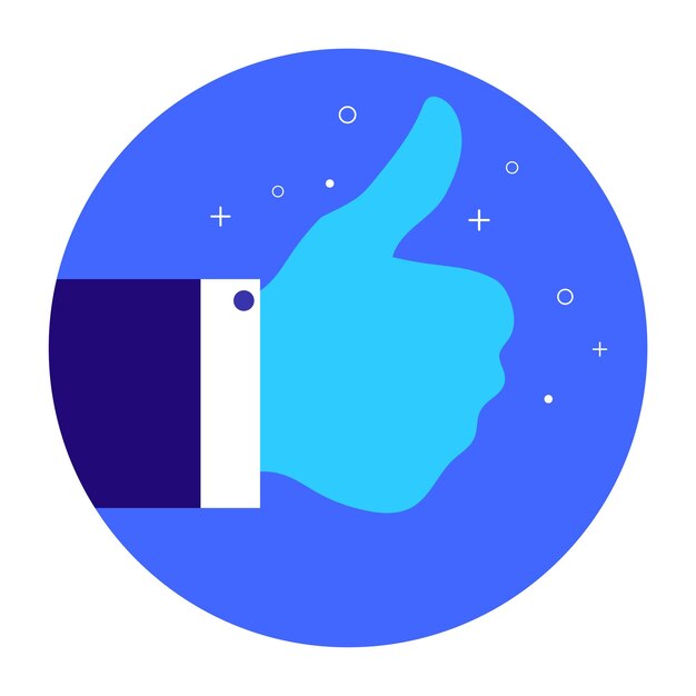 Thumbs up vector graphic design