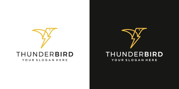 Thunder Bird logo icon symbol template