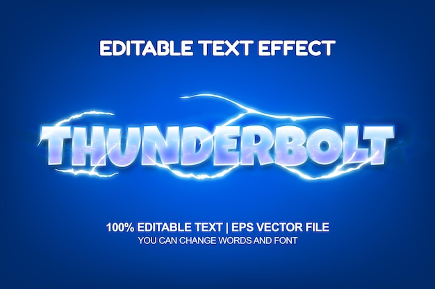 Thunder editable text style effect