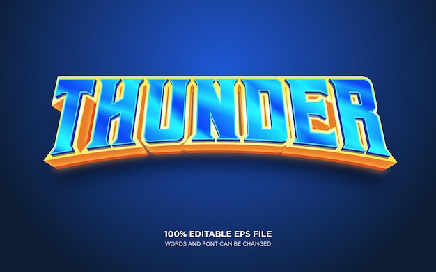 Thunder editable text style effect