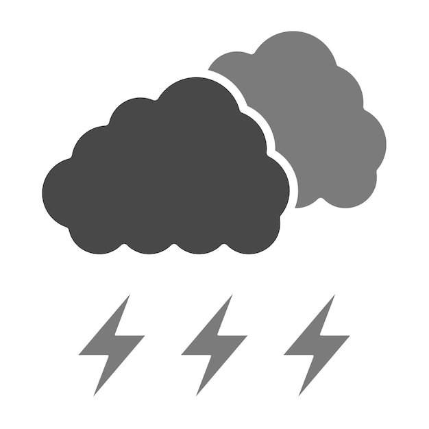 Vector thunder icon