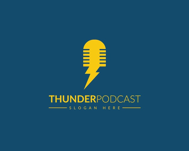 Thunder Podcast 로고 디자인